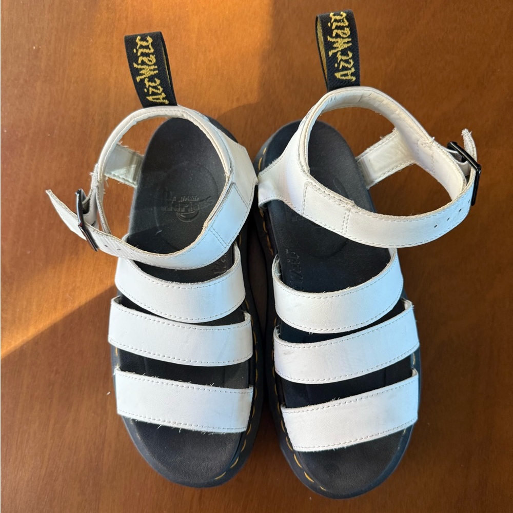 Dr. Marten’s Blaire White Leather Platform Sandals size 6